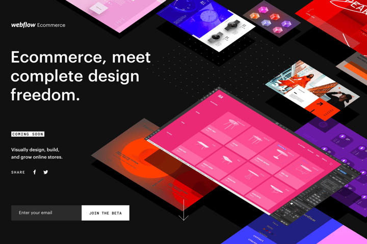 Webflow Ecommerce website preview
